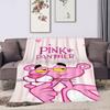 Pink Panther Cartoon Blanket Camping Trip Home Decor Sheet Office Rest Blanket Machine Washable
