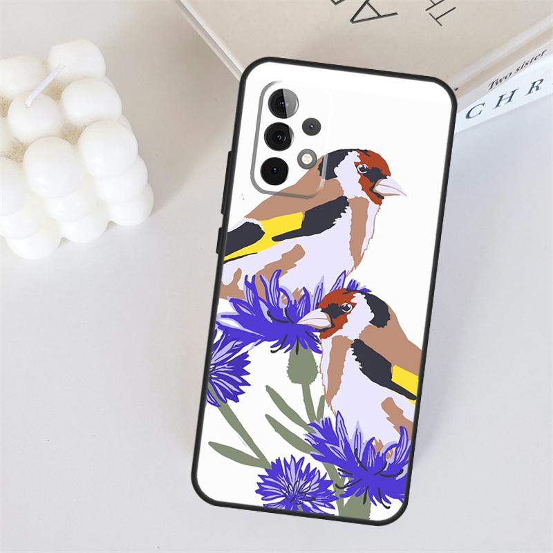 Европейский щегол Для Samsung Galaxy A55 A35 A15 A36 A56 A26 A16 A22 A32 A52 A54 A34 A53 A33 A13 A06 A05 Чехол
