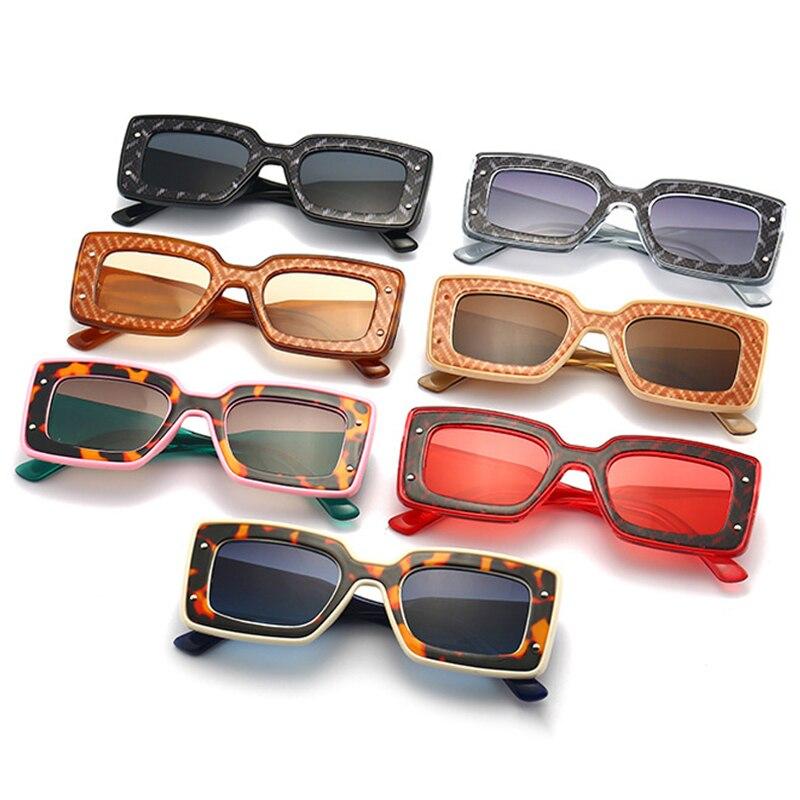 SO & EI ретро квадратные женские роскошные солнцезащитные очки брендовые дизайнерские модные двойные цветные оттенки UV400 мужские винтажные солнцезащитные очки с заклепками