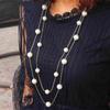 Fashion Sweater Chain Double Pearl Necklace