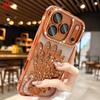 Роскошный Позолоченный Чехол-Блестка Павлиний Алмазный для iPhone 17 Pro Max Air 17 Pro 16 15 14 13 Мягкий Прозрачный ТПУ Защитная Пленка для Линзы