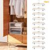 Набор из 10 деревянных вешалок для брюк/юбок с однотонной отделкой и зажимами с защитой от ржавчины, вешалки для пальто и одежды