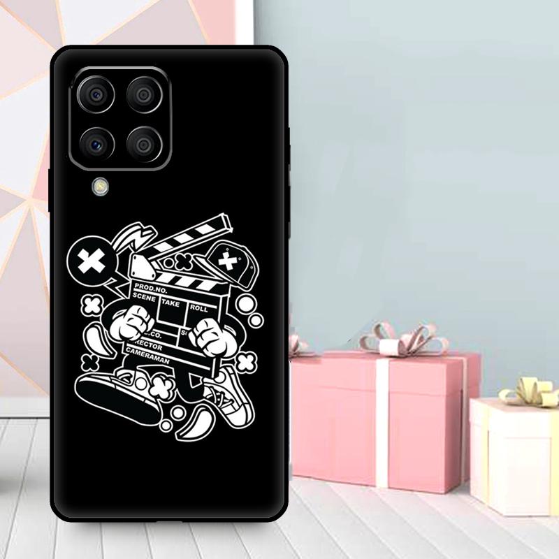 Cute Film Movie maker Clapper board Case For Samsung Galaxy M06 M11 M31 M14 M34 M54 M12 M32 M52 M15 M13 M16 M36 M56 M53 M35 M55
