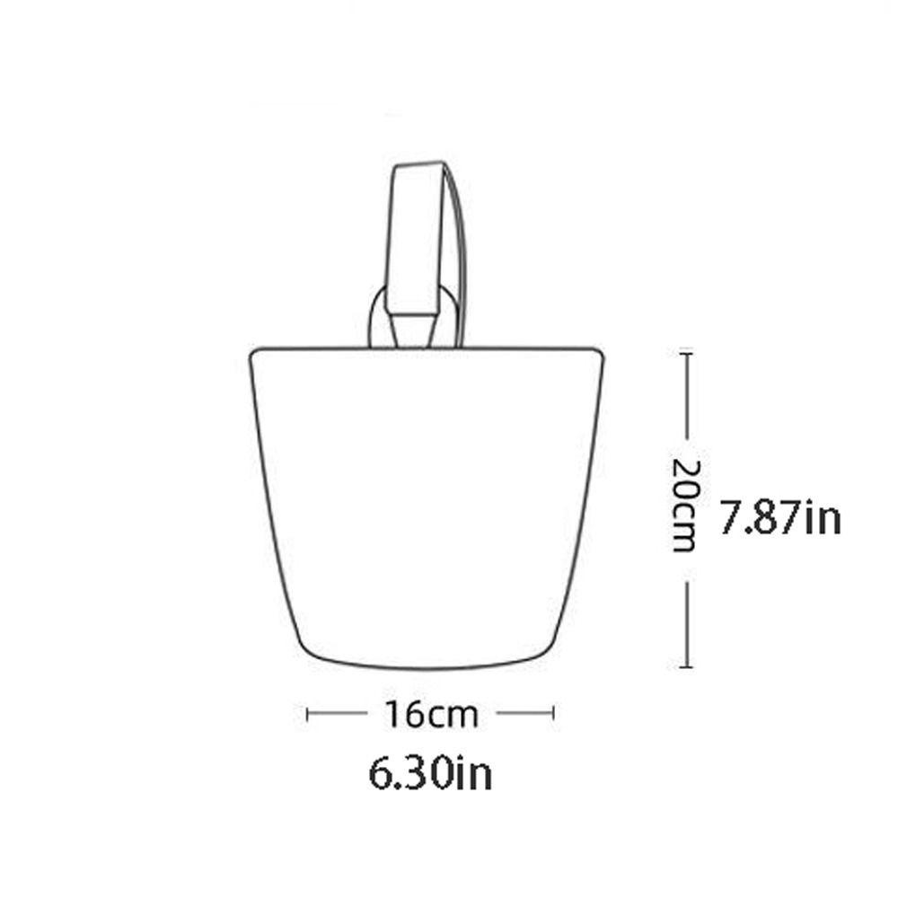 Lovely Girl Canvas Cartoon Bucket Handbag Letter Cartoon Lunch Bag Sweet Letter Tote Bag Outdoor