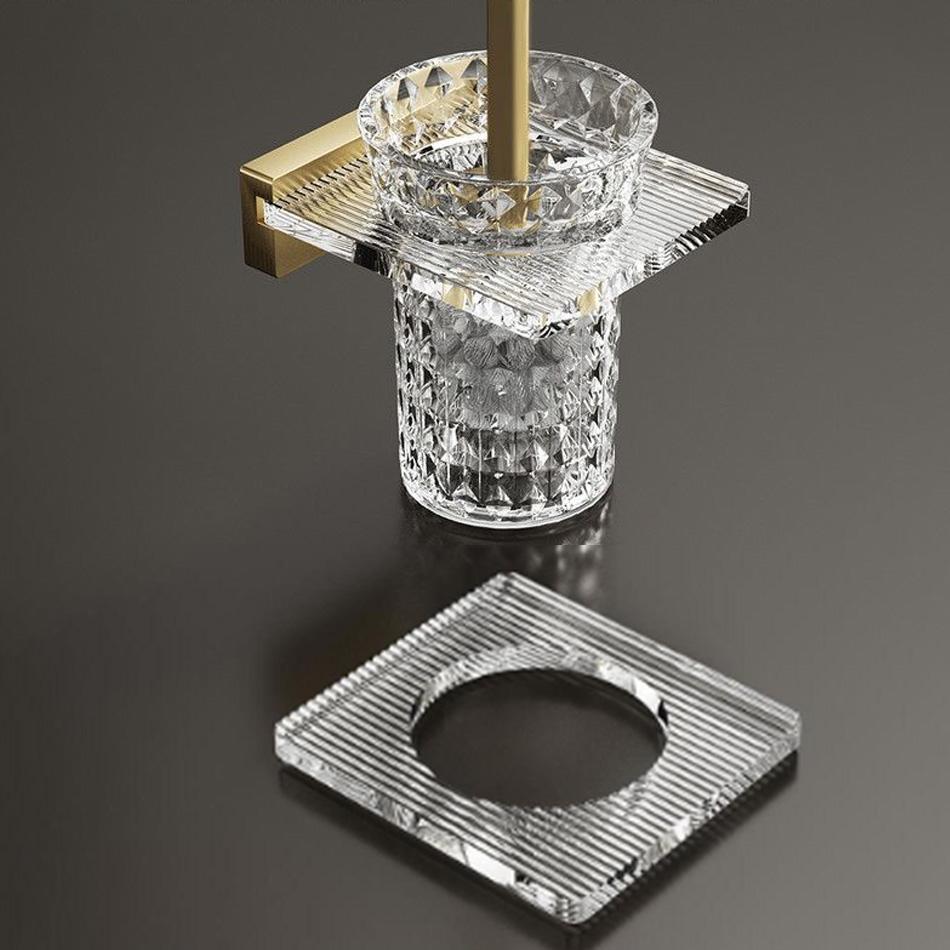 Акриловый стаканчик держатель для туалетной щетки набор алюминиевый настенный серый золотой черный белый туалет щетка полка комплект для ванной комнаты туалет