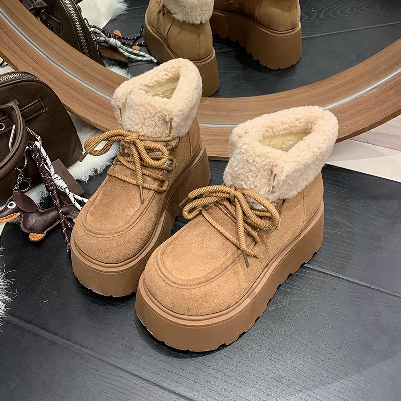 Теплые зимние женские ботинки 2025 осень-зима новые короткие ботинки хлопковая обувь женские бархатные утолщенные ботинки Мартина зимние ботинки
