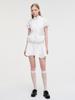 Etmont Strap Shirring Mini Skirt White