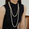 Luxury French Imitation Pearl Sweater Chain Clavicle Chain Korean Style Long Necklace Women Choker