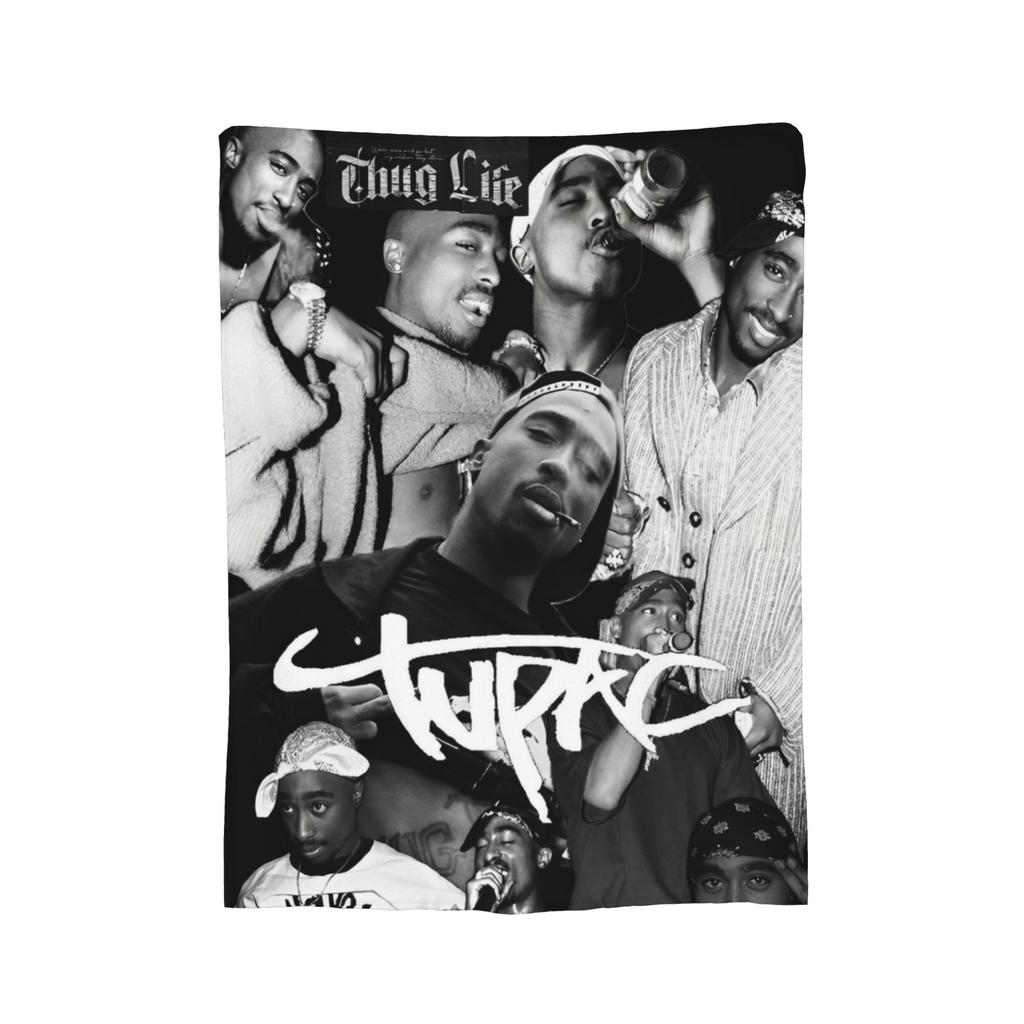 Poetic Justice Flannel Blankets Tupac 2pac Hip Hop Singer Fashion Throw Blanket for Home Rug Piece,