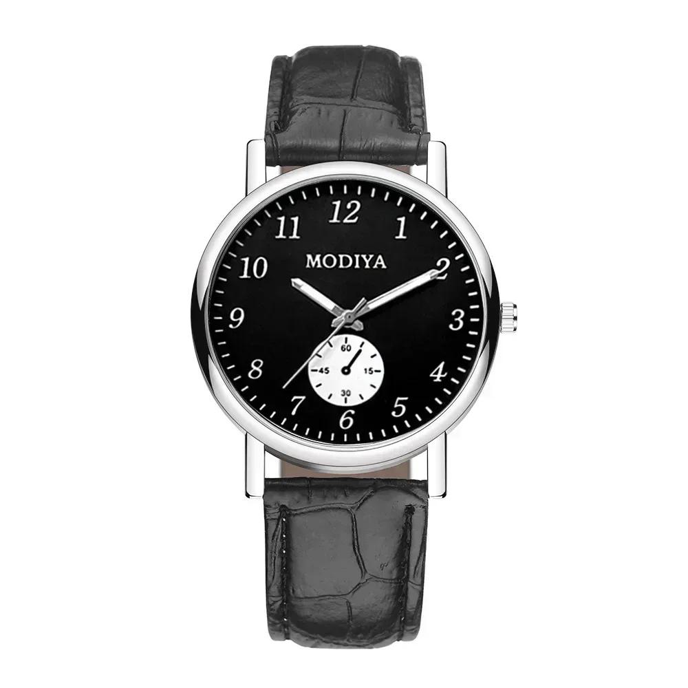 Мужские часы Бизнес Наручные часы Роскошный кожаный ремешок Аналоговые часы Кварцевые наручные часы Часы Мужские Женские Повседневные Простые часы