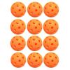 12pcs Pack Durable Standard Pickle Balls Outdoor Pickleball Balls 40 Holes Training Pickleball Accessories