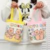 1Pc Large Capacity Capybara Canvas Bags Cartoon Patterns Lightweight Student Document Bag Shopping Bag Cute Casual Handbag