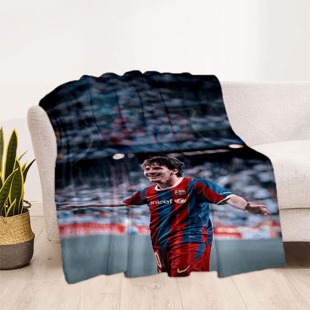 Messi 144 Blanket Warmthful Decor Perfect for Seaside Livingroom Sofa for All Seasons Stylish Decor Gift for Travel Home Birthdays
