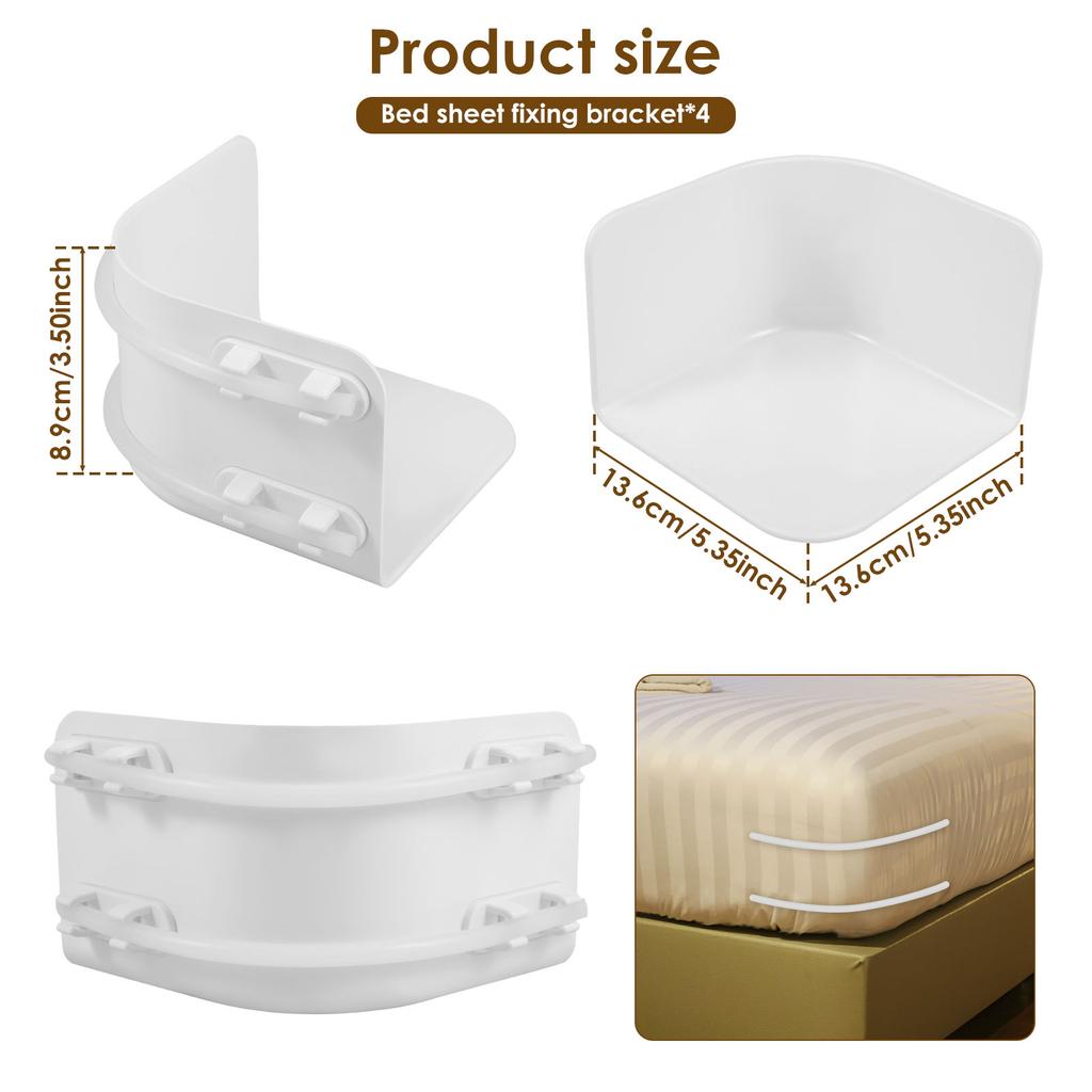 4/8 шт. Держатели для простыней, Пластиковые фиксаторы углов простыней, Ремни с фиксирующими зажимами, Застежки для углов простыней, Нескользящие зажимы