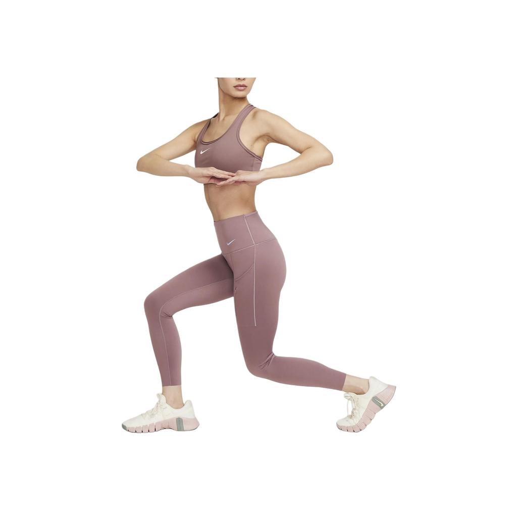 Nike Однотонные облегающие повседневные спортивные брюки с высокой талией, женские низы, дымчато-фиолетовый, красный DQ5640-208