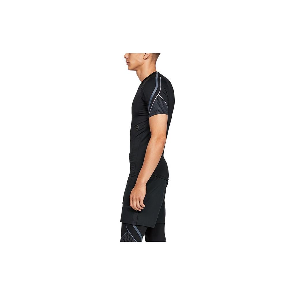 Under Armour UA Rush Crew Neck Training Compression Shirt Men tops Black 1345196-001