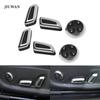 6 Pcs Seat Adjustment Knob Button Switch Cover Trims For A3 A4 A5 A6 Q3 Q5 /VW /Jetta MK5 MK7/Passat/Tiguan Black Chromed