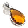 Natural Citrine Gemstone Handmade 925 Sterling Silver Jewelry Pendant 2.32" P9Y62