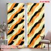 2pcs,2D Plane Printing Pattern Curtains Diagonal Diamond Waves Polyester Woven (without Rod) Decorations Inside Ldeal for Home &