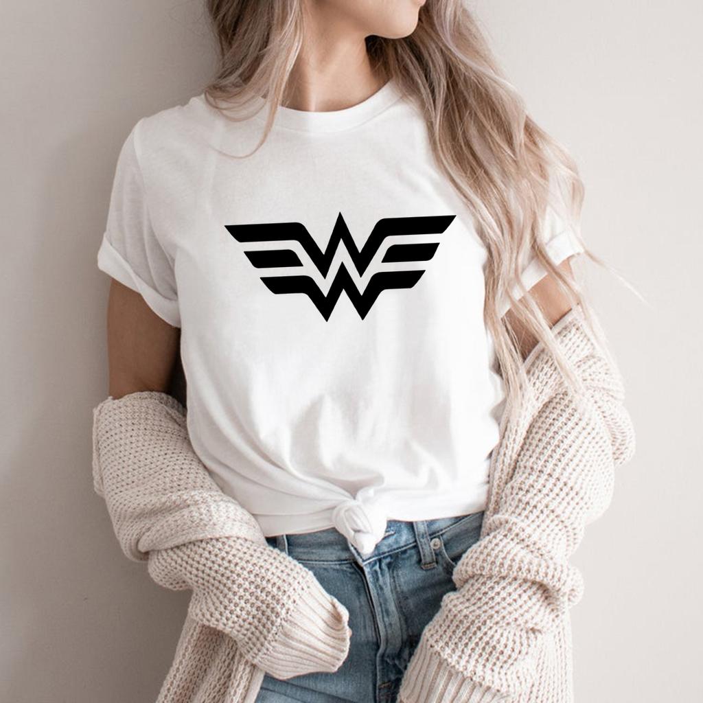 Wonder Female T-shirt Women Warrior T Shirts Superhero Tee Women Power Shirts Mothers Day Gift Casual Tees Tops