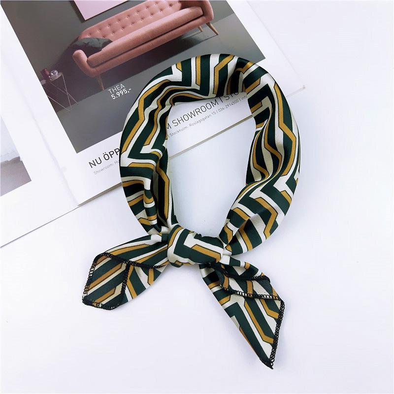 50 Spring/Summer New Small Scarf Small Square Scarf Women'S Professional Decoration Printed Professional Fashion Scarf