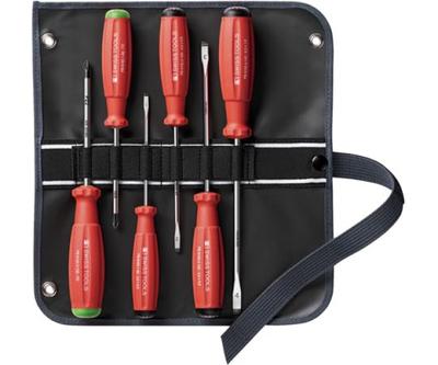 Набор отверток PB Swiss Tools SwissGrip с чехлом, 6 шт. (Шлицевой PoziПластик) Кейс, 8562.SUGY