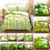 Зеленый Комплект Пододеяльника Двуспальный Односпальный Пододеяльник Цветочный Размер Квин Король Листья Комплекты Постельного Белья 200X200 2 шт. 3 шт. Тонкий 3D Полуторный