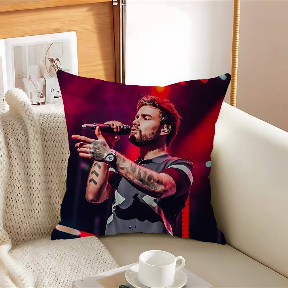 Singer L-LiamS P-Payne Pillow Covers Cartoon Sofa Decorative Home Double-sided Printing Short Plush Cute Cushion Cover