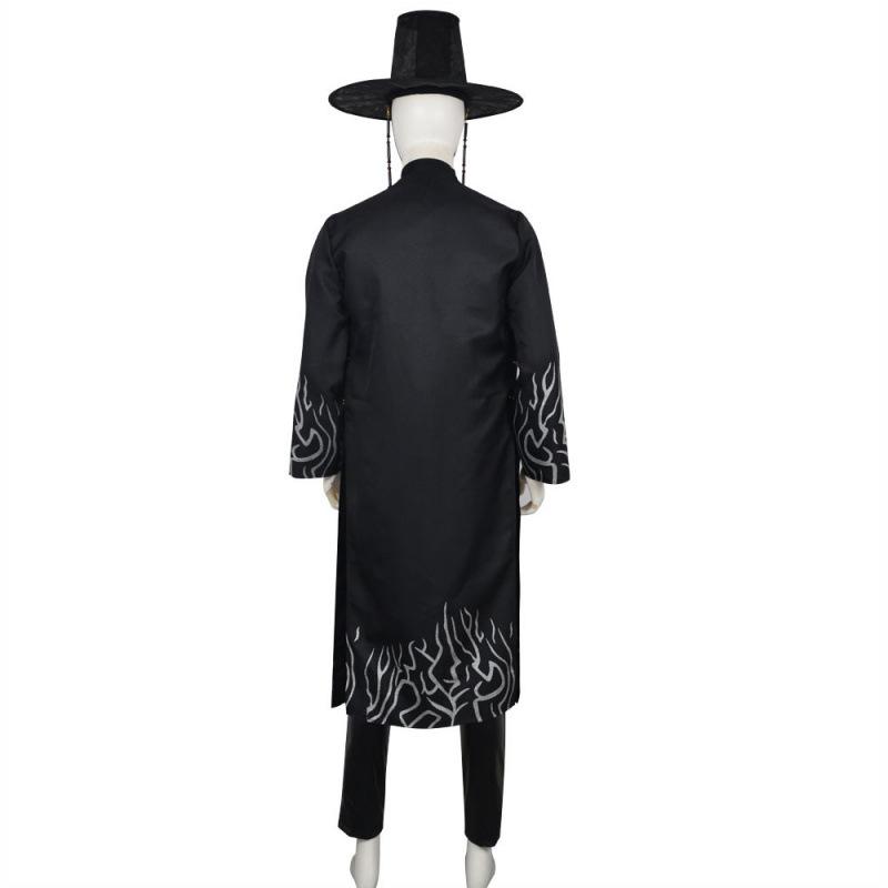 Kpop Idol Black Stage Performance Outfit Set for Boy Group Cosplay