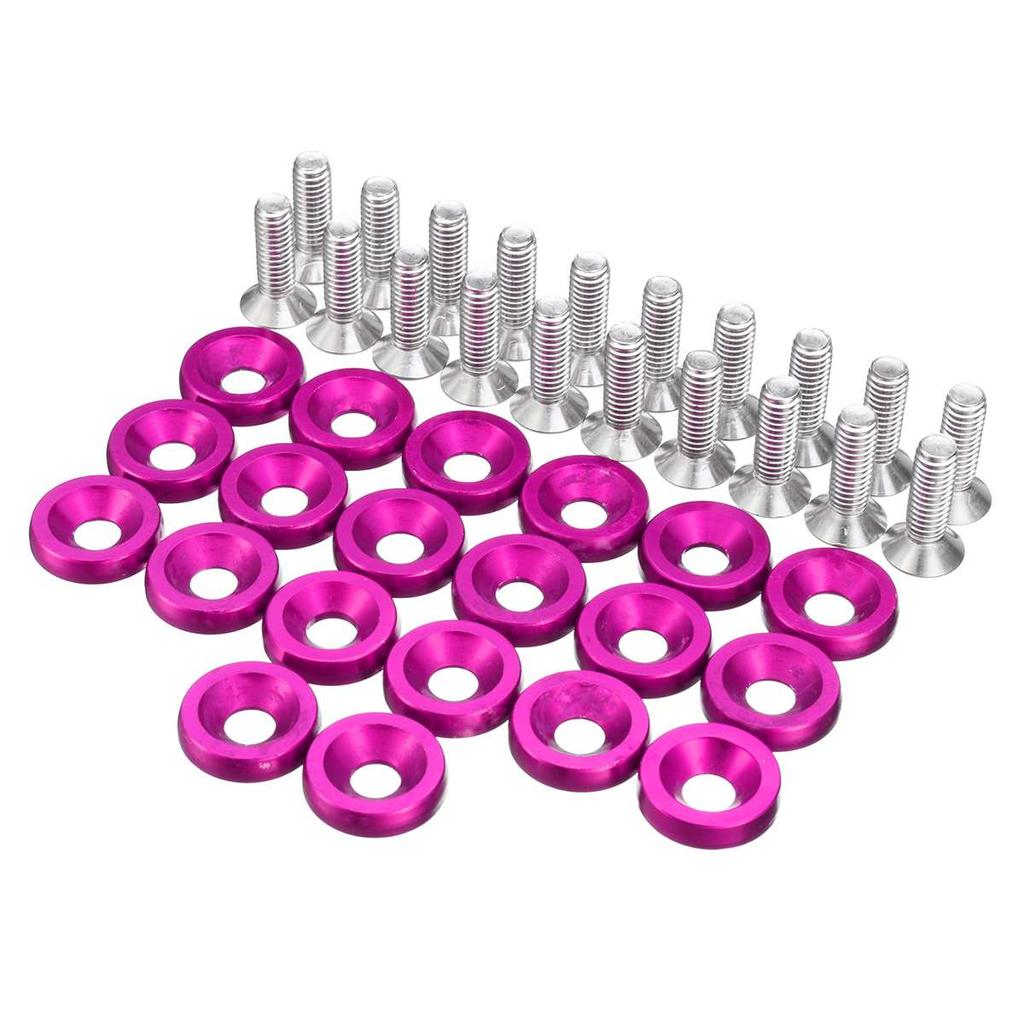 20 шт. M6x15 мм CNC алюминиевый автомобильный стайлинг универсальные наклейки на бампер пароль для комплекта для наряда на болты с шайбами на крыльях моторного отсека