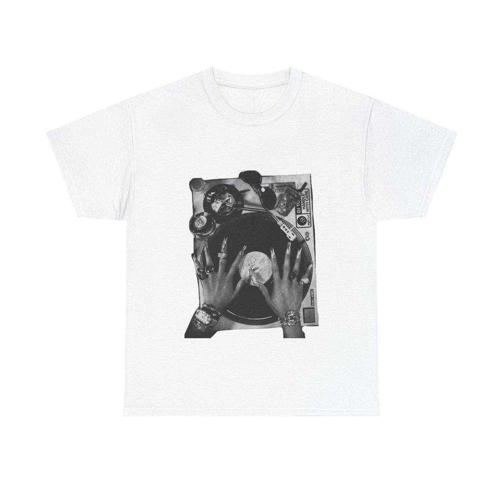 DJ Turntable Hands T-Shirt | Vinyl Record Music Graphic Tee