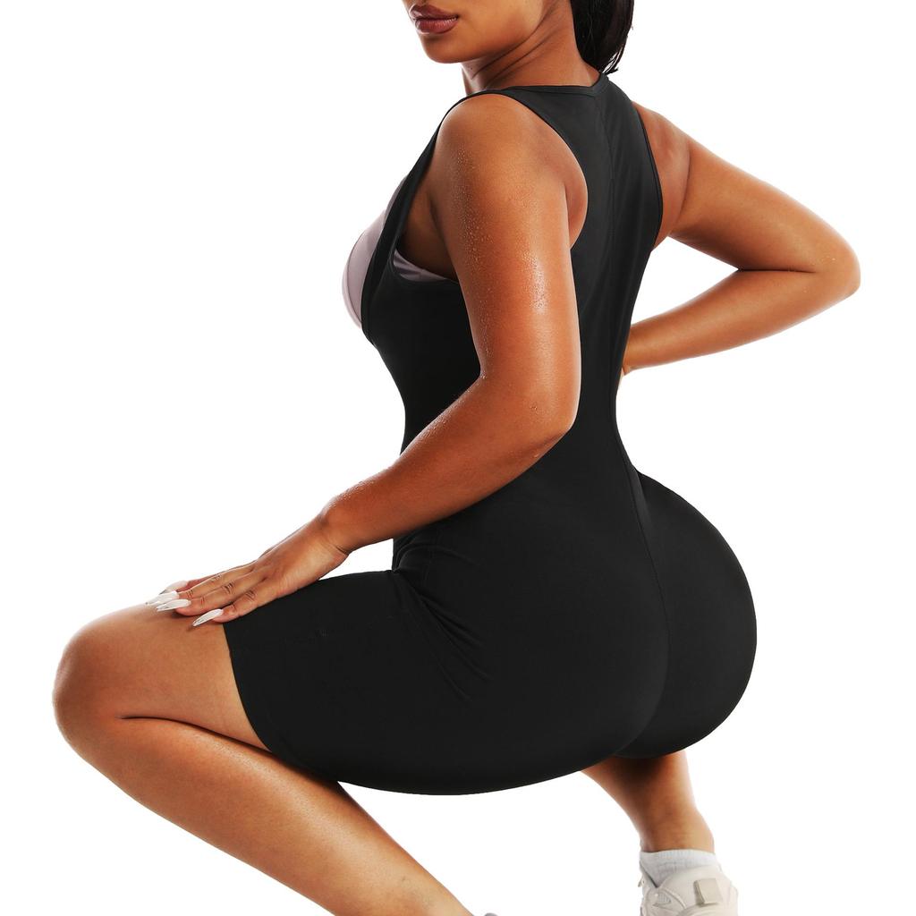 Женский комбинезон Crossborder Body Shaping — спортивный фитнес-инвентарь, стимулирующий потоотделение, подтягивающий грудь и талию, с акцентом на пресс