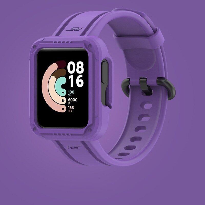 Ремешок + чехол подходит для Redmi Watch 2/Mi Watch Lite 2, силиконовый встроенный ремешок для Redmi Watch/Mi Watch Lite, аксессуары для часов
