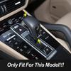 Car Console Gear Shift Handle Head Cap Cover Trim Decoration Sticker Carbon Fiber Color Accessories For Porsche Cayenne 2018-21