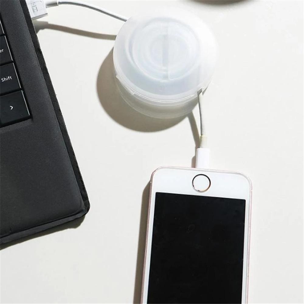 Круглый провод Кабель USB Зарядка Менеджмент Держатель кабеля Зажимы для кабеля Органайзер для намотки кабеля