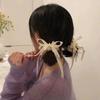 Korean Bow Streamer Hair Ring Women's Fashion Simple and Versatile Scrunchie Outdoor Hair Accessories