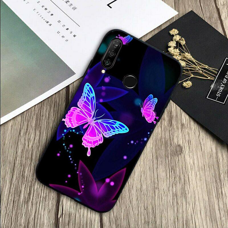 Черная Красивая Бабочка Для Huawei Nova 8i 11i 12i 12s 9 10 SE Y60 Y70 Y90 Y72 Y73 Y61 Y91 P60 Pro P30 P40 Lite Чехол