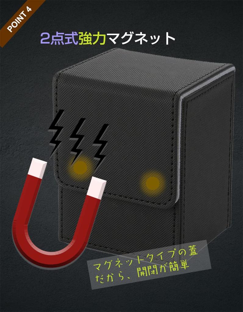 Чехол для коллекционных карт Venssu Deck Case с вертикальным магнитом из искусственной кожи на 100 предметов, совместимый с Pokemon Duema, различные карточные игры «Yu-Gi-Oh! КОРОБКА" (синий)