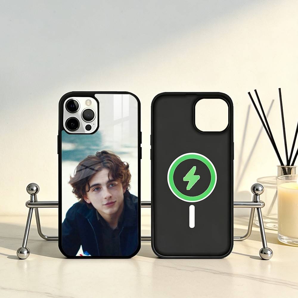 Timothee Chalamet Phone Case For iPhone17,16,15,14,13,12,11 Plus,Pro Max Magnetic For Magsafe Wireless Charging