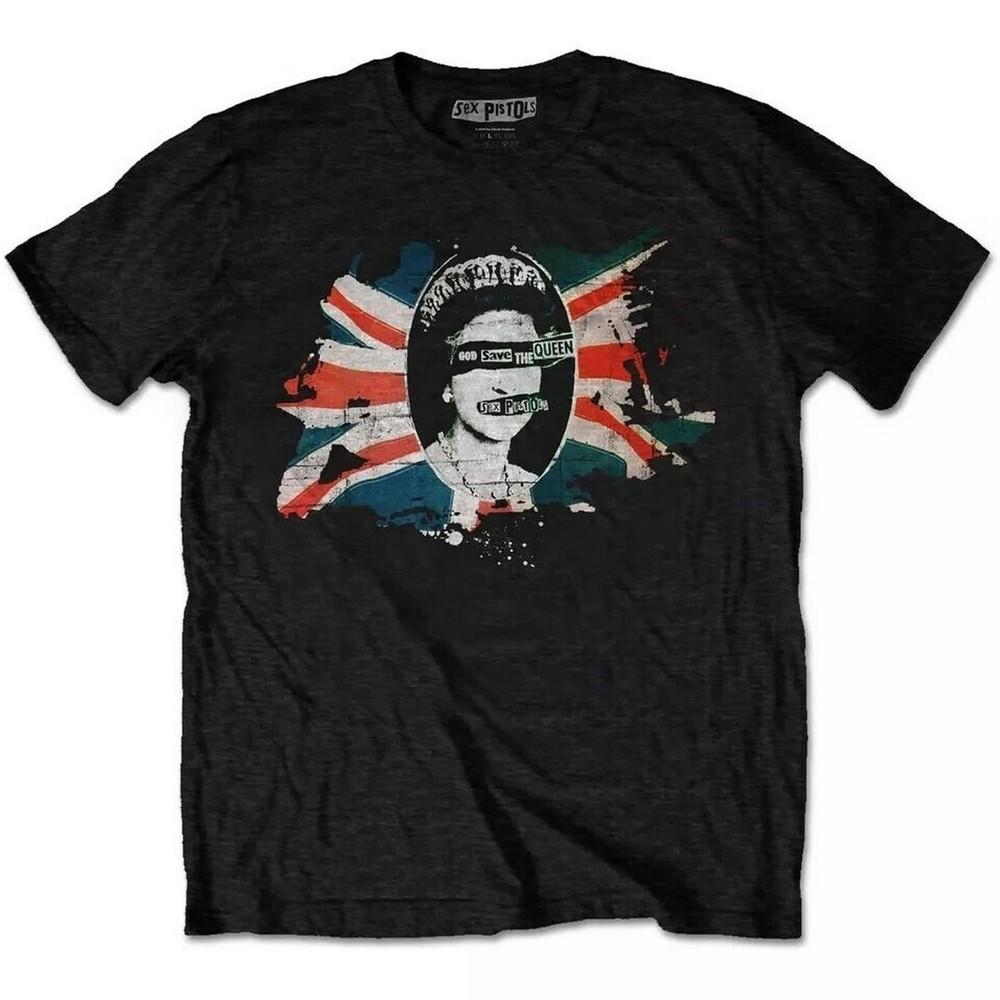 Футболка The Sex Pistols God Save The Queen Плотный Хлопок Размер от S до 5XL Унисекс Футболка