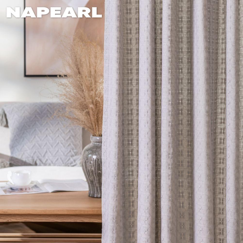 1 шт. NAPEARL, классические современные тюлевые занавески для гостиной, роскошные элегантные текстильные занавески, прозрачные шторы