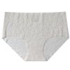 Women's Simple Lace Letter Seamless Comfortable Skin Package Hip Breathable Mid Waist Antibacterial Briefs Underwear