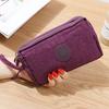 Vogue Three-Layer Coin Zipper Phone Bag 2019 New High Quality Hot Sale Solid Fashion Popular 1PC Card Short Wallet Key Purse Women Canvas