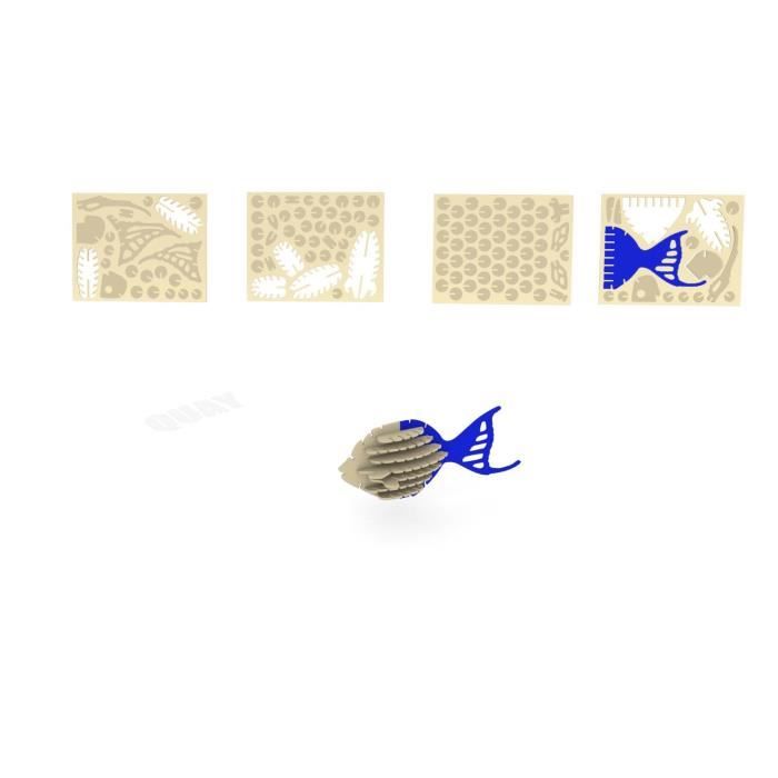 Maquette en bois Poisson (scalaire)