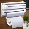 Towel Rack Bathroom Accessories Shelf Organizer Kitchen Roll Towel Paper Holder Dispenser Cling-Film Wall Mounted Shelf Rack
