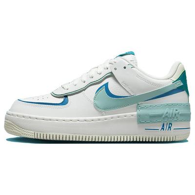 Женские кроссовки Air Force 1 Shadow White Industrial Blue Teal Summit-White Geode-Teal Mineral DZ1847-101