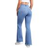 Джинсовые Расклешенные Брюки Женские С Дырками Джинсы Boot Cut Потертые Уличный Стиль Высокая Талия Эластичные Стиранные Винтажные Брюки Полной Длины