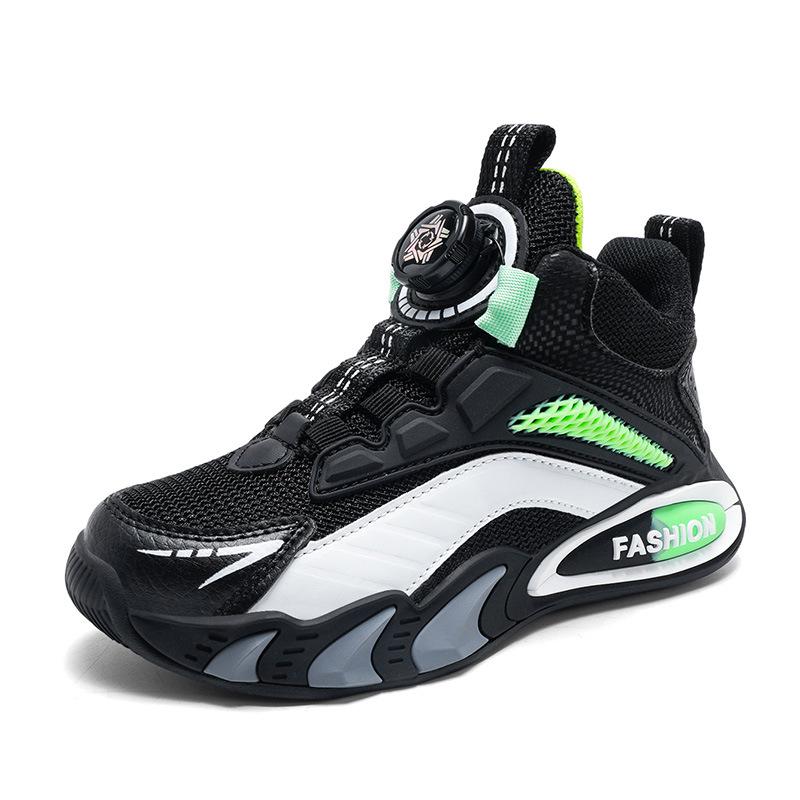 Детские баскетбольные кроссовки - Легкие, Средний/Большой размер, Кожа весна 2025, для мальчиков и девочек.