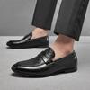 Модные мужские туфли-лоферы без застежек черного коричневого цвета в итальянском стиле, мужские туфли для свадебной вечеринки, кожаные туфли, мужские повседневные туфли-оксфорды для офиса