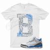 Белая футболка BLESSED для Air J1 3 Racer Blue Cement Grey